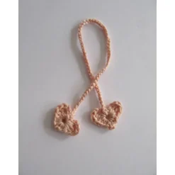 Nabelschnurbändchen Herzen rosa - 100% Baumwolle