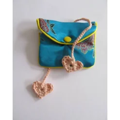 Nabelschnurbändchen Herzen rosa - 100% Baumwolle