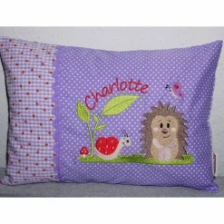 Namenskissen - Kuschelkissen - Igel & Schnecki - 30x40 cm - Taufe - Geburt