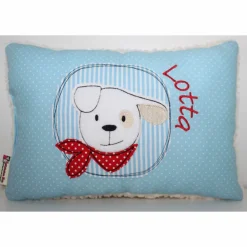 Namenskissen, Kuschelkissen und niedlichen Hund 20x30 cm