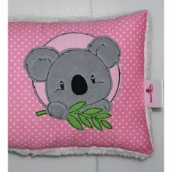 Namenskissen, Kuschelkissen Doodle Stickerei Niedlicher Koala Button 30x30 cm