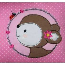 Namenskissen, Kuschelkissen - Button Rehlein - Name & Geburtsdatum - 20x30 cm