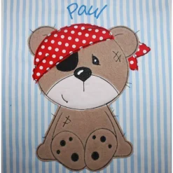 Namenskissen, Kuschelkissen Doodle Stickerei Bärchen 