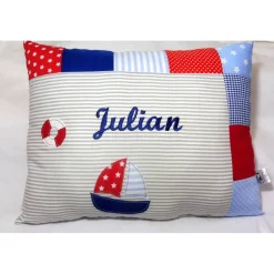 Namenskissen personalisiertes Kissen mit Name bestickt Geschenk zur Geburt Taufe Geburtstag Weihnachten Jungen Mädchen