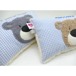 Namenskissen Taufkissen Kuschelkissen Kindergartenkissen Geburtsgeschenk  Bär Teddybär Kuschelbär