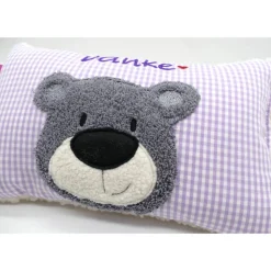 Namenskissen Taufkissen Kuschelkissen Kindergartenkissen Geburtsgeschenk  Bär Teddybär Kuschelbär