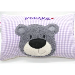 Namenskissen Taufkissen Kuschelkissen Kindergartenkissen Geburtsgeschenk  Bär Teddybär Kuschelbär