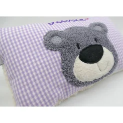 Namenskissen Taufkissen Kuschelkissen Kindergartenkissen Geburtsgeschenk  Bär Teddybär Kuschelbär