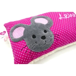 Namenskissen Taufkissen Kuschelkissen Kindergartenkissen Geburtsgeschenk  Schmusekissen Maus Mäuschen Mäuse
