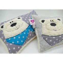 Namenskissen Taufkissen Kuschelkissen Kindergartenkissen Geburtsgeschenk  Bär Eisbär