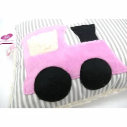 Namenskissen Taufkissen Kuschelkissen Kindergartenkissen Geburtsgeschenk  Eisenbahn Lok Lokomotive