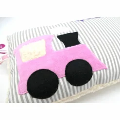 Namenskissen Taufkissen Kuschelkissen Kindergartenkissen Geburtsgeschenk  Eisenbahn Lok Lokomotive