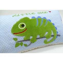 Namenskissen Taufkissen Kuschelkissen Kindergartenkissen Geburtsgeschenk  Chamäleon Leguan Echse