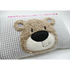 Namenskissen Taufkissen Kuschelkissen Kindergartenkissen Geburtsgeschenk  Bär Teddybär Kuschelbär