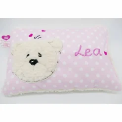 Namenskissen Taufkissen Kuschelkissen Kindergartenkissen Geburtsgeschenk  Bär Teddy Kuschelbär