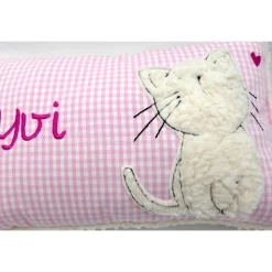 Namenskissen Taufkissen Kuschelkissen Kindergartenkissen Geburtsgeschenk  Schmusekissen Katze Kätzchen