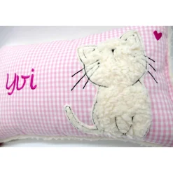 Namenskissen Taufkissen Kuschelkissen Kindergartenkissen Geburtsgeschenk  Schmusekissen Katze Kätzchen