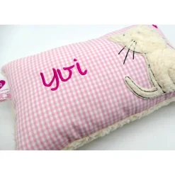 Namenskissen Taufkissen Kuschelkissen Kindergartenkissen Geburtsgeschenk  Schmusekissen Katze Kätzchen