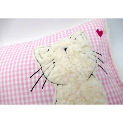 Namenskissen Taufkissen Kuschelkissen Kindergartenkissen Geburtsgeschenk  Schmusekissen Katze Kätzchen