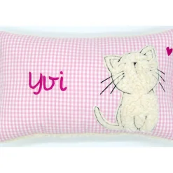 Namenskissen Taufkissen Kuschelkissen Kindergartenkissen Geburtsgeschenk  Schmusekissen Katze Kätzchen