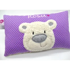 Namenskissen Taufkissen Kuschelkissen Kindergartenkissen Geburtsgeschenk  Bär Teddybär Kuschelbär