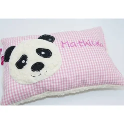 Namenskissen Taufkissen Kuschelkissen Kindergartenkissen Geburtsgeschenk  Panda Pandabär