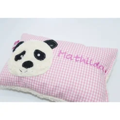 Namenskissen Taufkissen Kuschelkissen Kindergartenkissen Geburtsgeschenk  Panda Pandabär