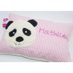 Namenskissen Taufkissen Kuschelkissen Kindergartenkissen Geburtsgeschenk  Panda Pandabär