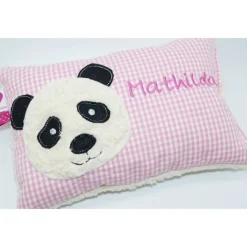 Namenskissen Taufkissen Kuschelkissen Kindergartenkissen Geburtsgeschenk  Panda Pandabär