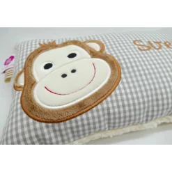 Namenskissen Taufkissen Kuschelkissen Kindergartenkissen Geburtsgeschenk  Affe Äffchen Monkey