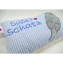 Namenskissen Taufkissen Kuschelkissen Kindergartenkissen Geburtsgeschenk  Otter Babyotter Fischotter Kuschelotter