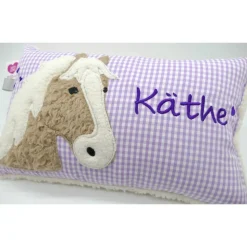 Namenskissen Taufkissen Kuschelkissen Kindergartenkissen Geburtsgeschenk Pferd Pferdchen Pony
