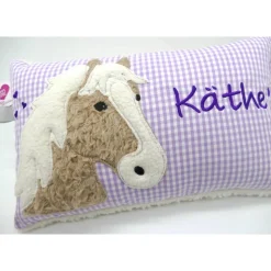 Namenskissen Taufkissen Kuschelkissen Kindergartenkissen Geburtsgeschenk Pferd Pferdchen Pony