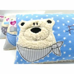 Namenskissen Taufkissen Kuschelkissen Kindergartenkissen Geburtsgeschenk  Bär Eisbär