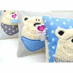 Namenskissen Taufkissen Kuschelkissen Kindergartenkissen Geburtsgeschenk  Bär Eisbär