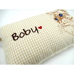 Namenskissen Taufkissen Kuschelkissen Kindergartenkissen Geburtsgeschenk  Schmusekissen Katzenkissen Langhaar