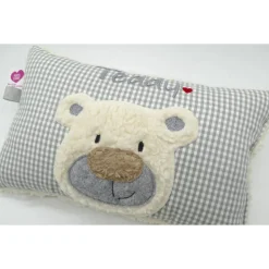 Namenskissen Taufkissen Kuschelkissen Kindergartenkissen Geburtsgeschenk  Bär Teddybär Kuschelbär