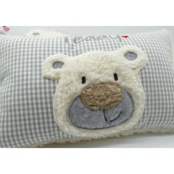 Namenskissen Taufkissen Kuschelkissen Kindergartenkissen Geburtsgeschenk  Bär Teddybär Kuschelbär
