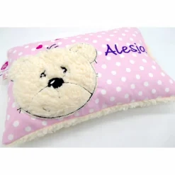 Namenskissen Taufkissen Kuschelkissen Kindergartenkissen Geburtsgeschenk  Bär Teddy Kuschelbär