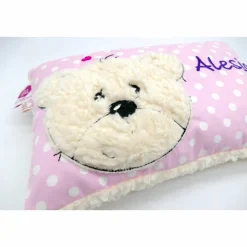 Namenskissen Taufkissen Kuschelkissen Kindergartenkissen Geburtsgeschenk  Bär Teddy Kuschelbär