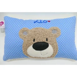 Namenskissen Taufkissen Kuschelkissen Kindergartenkissen Geburtsgeschenk  Bär Teddybär Kuschelbär