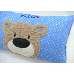 Namenskissen Taufkissen Kuschelkissen Kindergartenkissen Geburtsgeschenk  Bär Teddybär Kuschelbär
