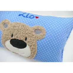Namenskissen Taufkissen Kuschelkissen Kindergartenkissen Geburtsgeschenk  Bär Teddybär Kuschelbär