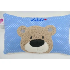 Namenskissen Taufkissen Kuschelkissen Kindergartenkissen Geburtsgeschenk  Bär Teddybär Kuschelbär