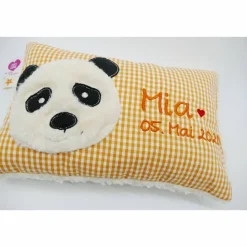 Namenskissen Taufkissen Kuschelkissen Kindergartenkissen Geburtsgeschenk  Panda Pandabär