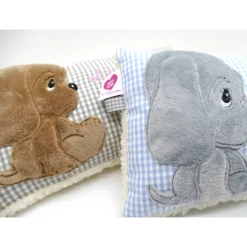 Namenskissen Taufkissen Kuschelkissen Kindergartenkissen Geburtsgeschenk Kuschliger Hundewelpe