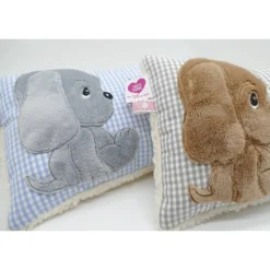 Namenskissen Taufkissen Kuschelkissen Kindergartenkissen Geburtsgeschenk Kuschliger Hundewelpe