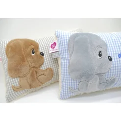 Namenskissen Taufkissen Kuschelkissen Kindergartenkissen Geburtsgeschenk Kuschliger Hundewelpe