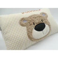 Namenskissen Taufkissen Kuschelkissen Kindergartenkissen Geburtsgeschenk  Bär Teddybär Kuschelbär