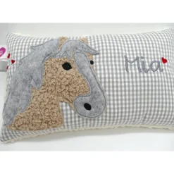 Namenskissen Taufkissen Kuschelkissen Kindergartenkissen Geburtsgeschenk Pferd Pferdchen Pony